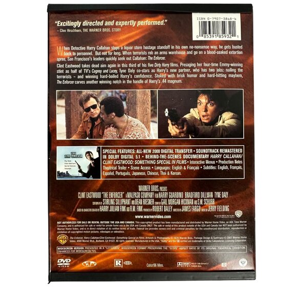 Clint Eastwood The Enforcer 2000 DVD Widescreen Rating R Warner Bros Digital - Picture 2 of 7